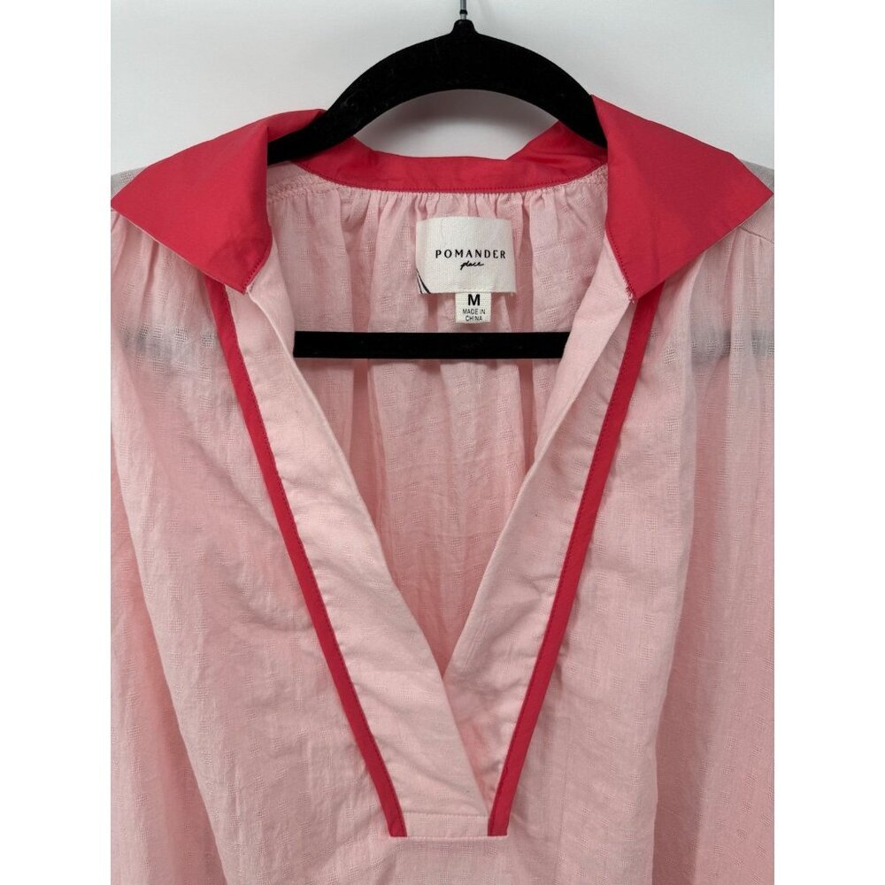 Pomander Place Pink Salt Lizzie Coverup Relexed Fit Gauzy Lightweight Size M - Picture 5 of 10